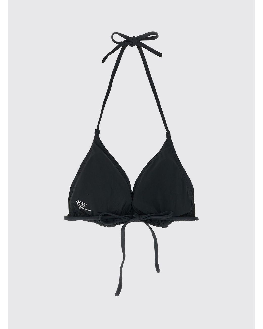 Polo Ralph Lauren Black Recycled Polyester Bikini Top
