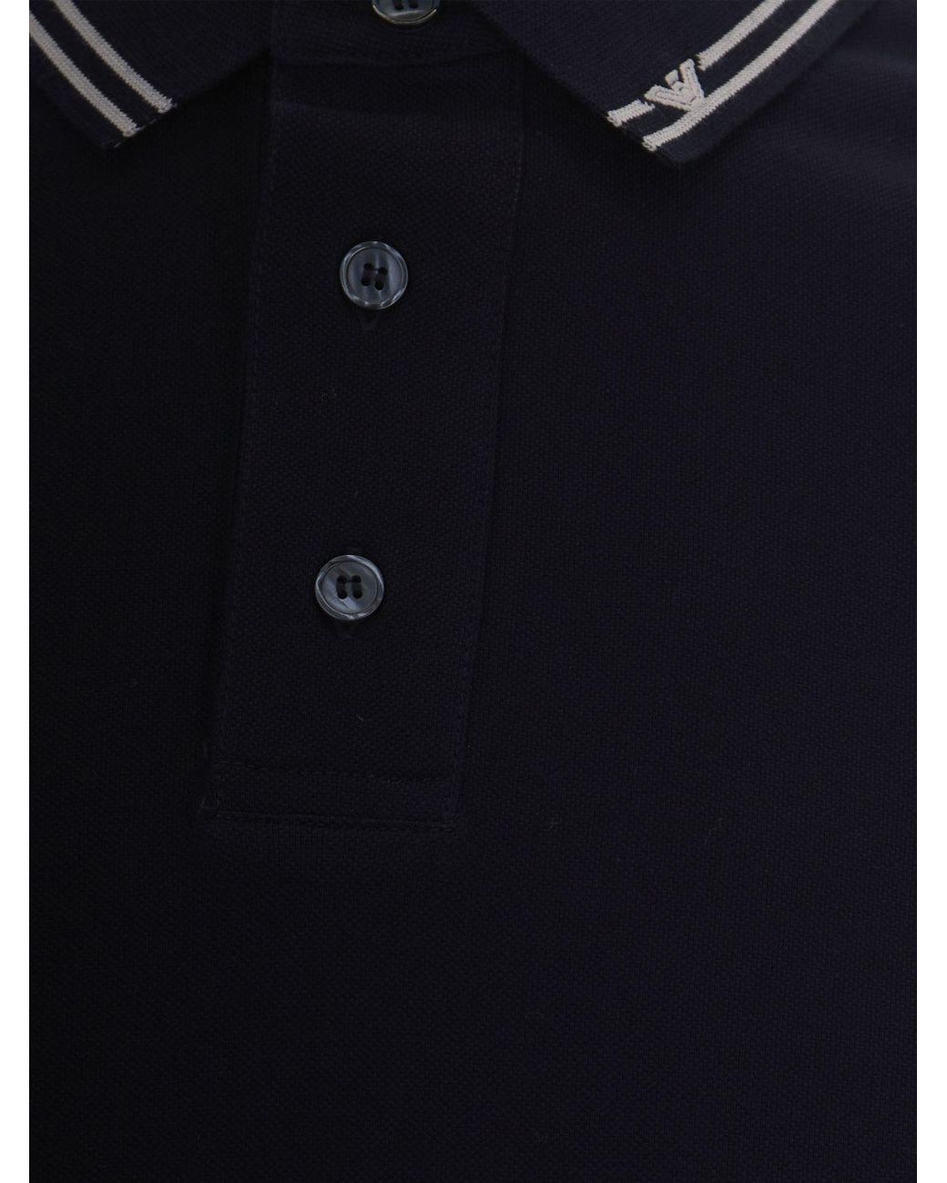 Emporio Armani Blue Cotton Polo Shirt for men