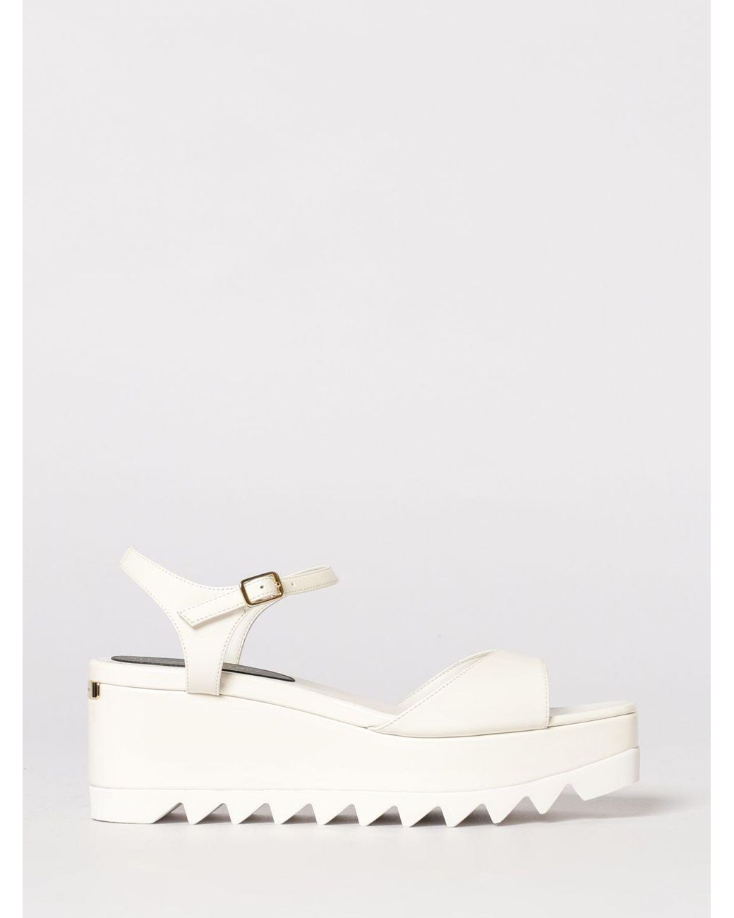 Stella McCartney Natural Synthetic Leather Wedge Sandals