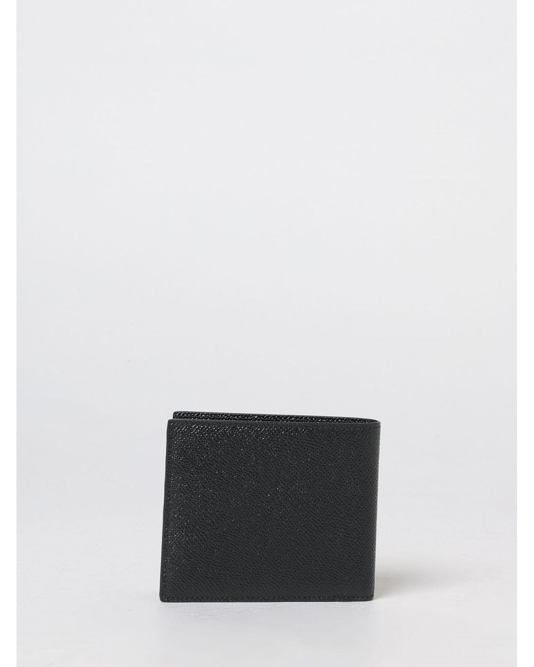 Dolce & Gabbana White Dolce &Amp Gabbana Grained Calf Leather Bifold Wallet With Logo