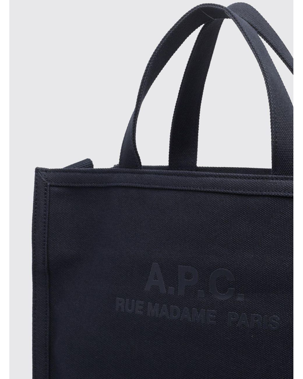 A.P.C. Blue Recuperation Cotton Canvas Tote Bag With Adjustable Shoulder Strap for men