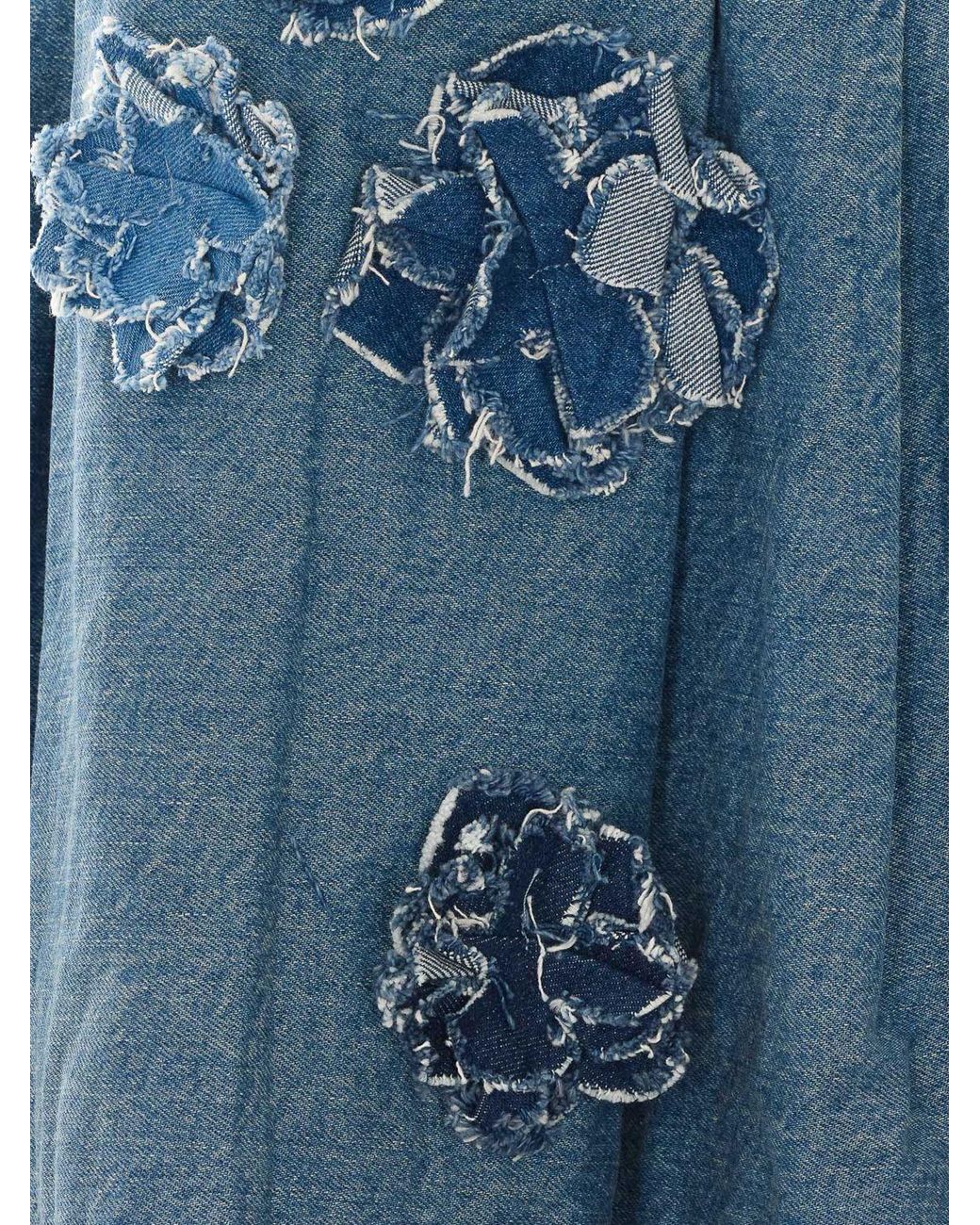 Ganni Blue A-Line Mini Dress