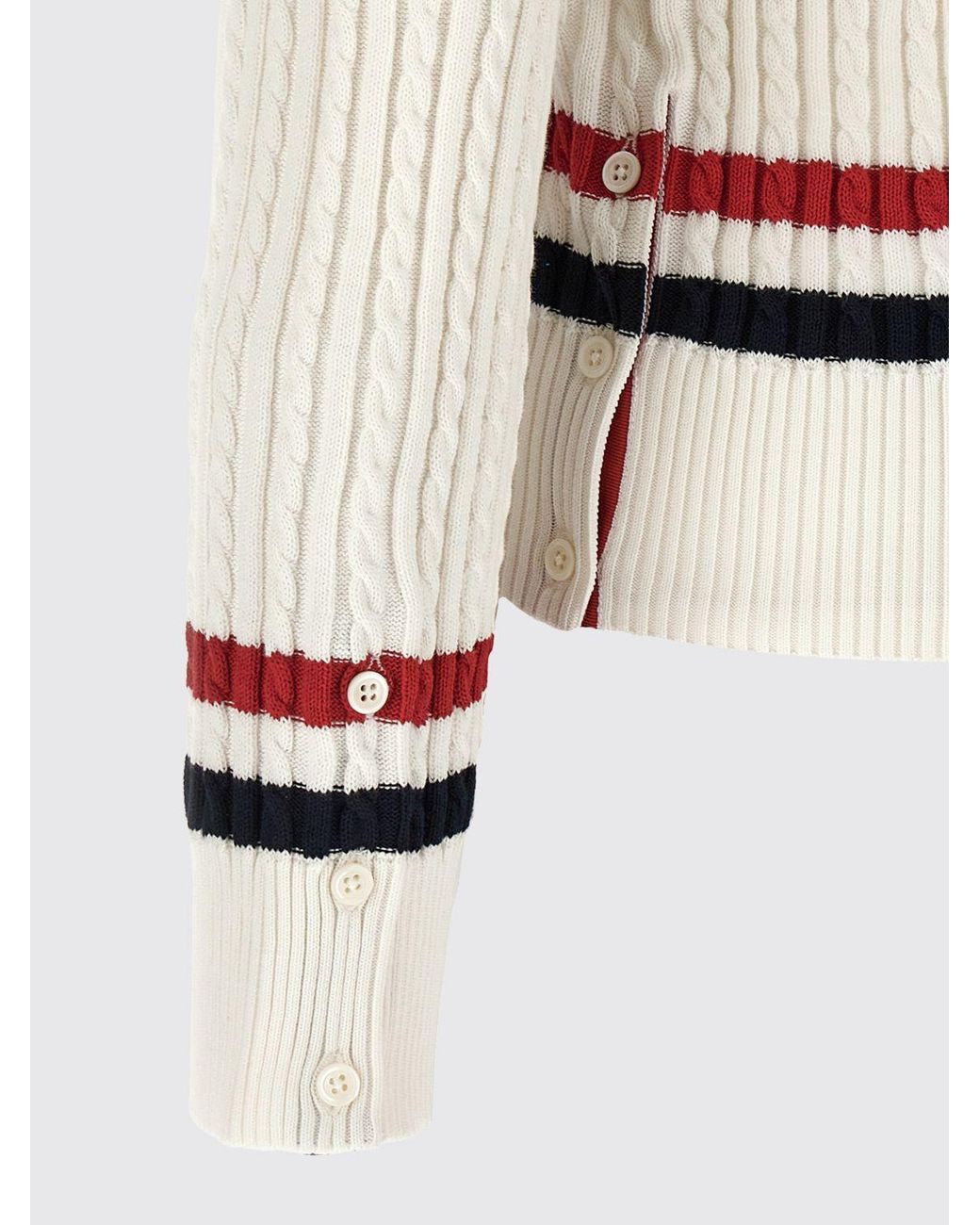 Pull En Coton Thom Browne pour homme en coloris White