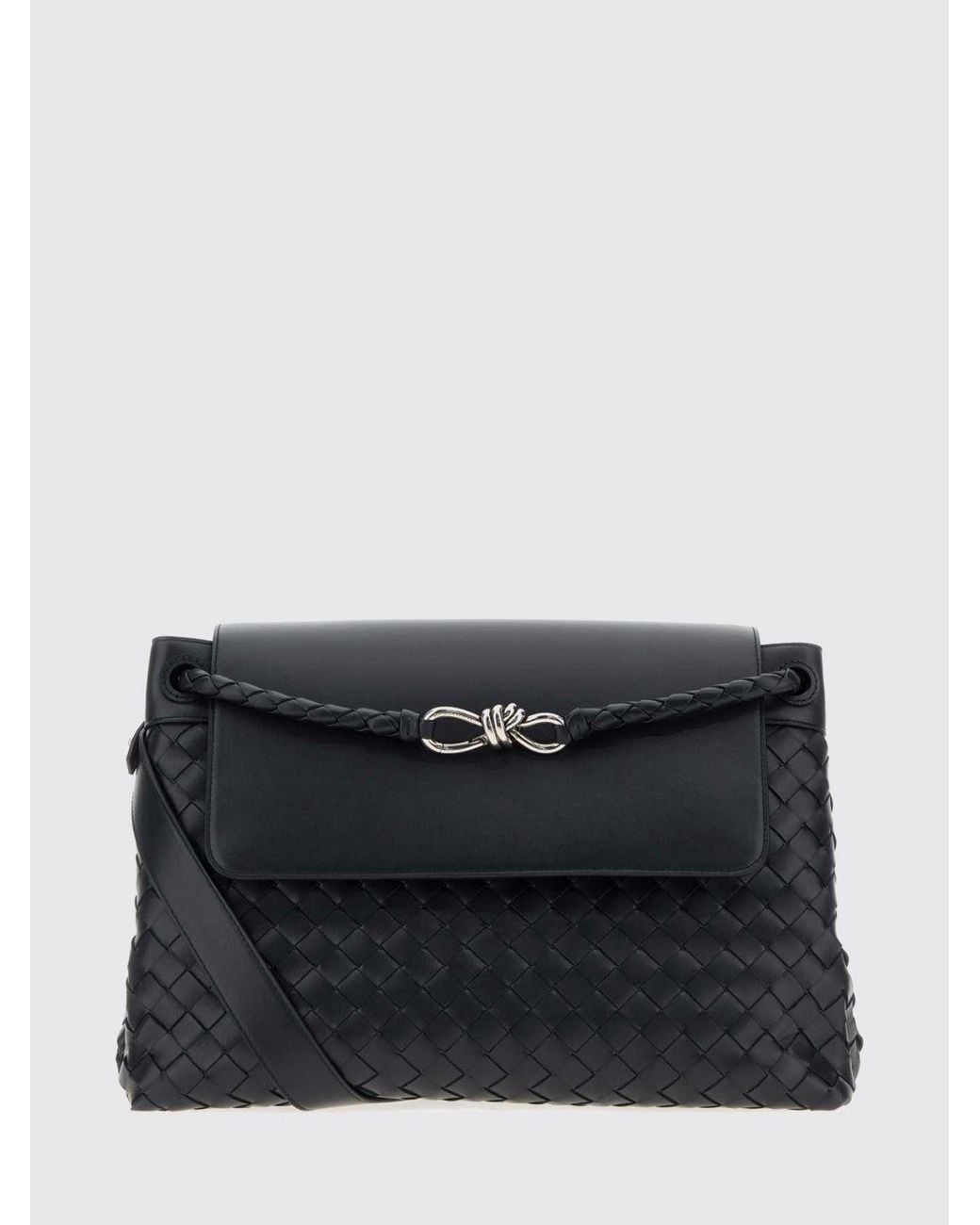 Bottega Veneta Black Andiamo Messenger Bag for men
