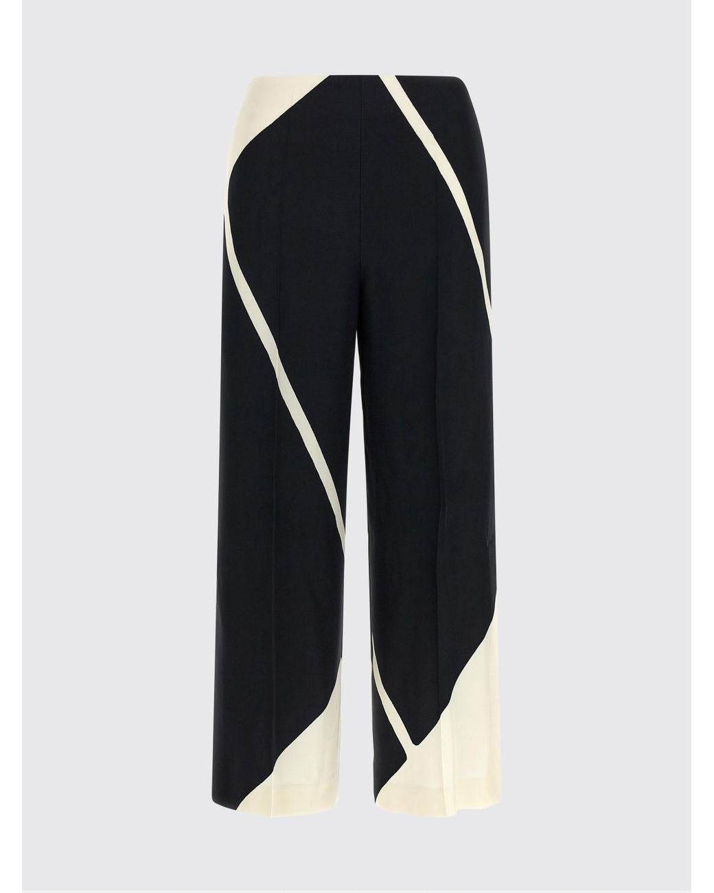 Alberta Ferretti Blue Printed Viscose Palazzo Trousers