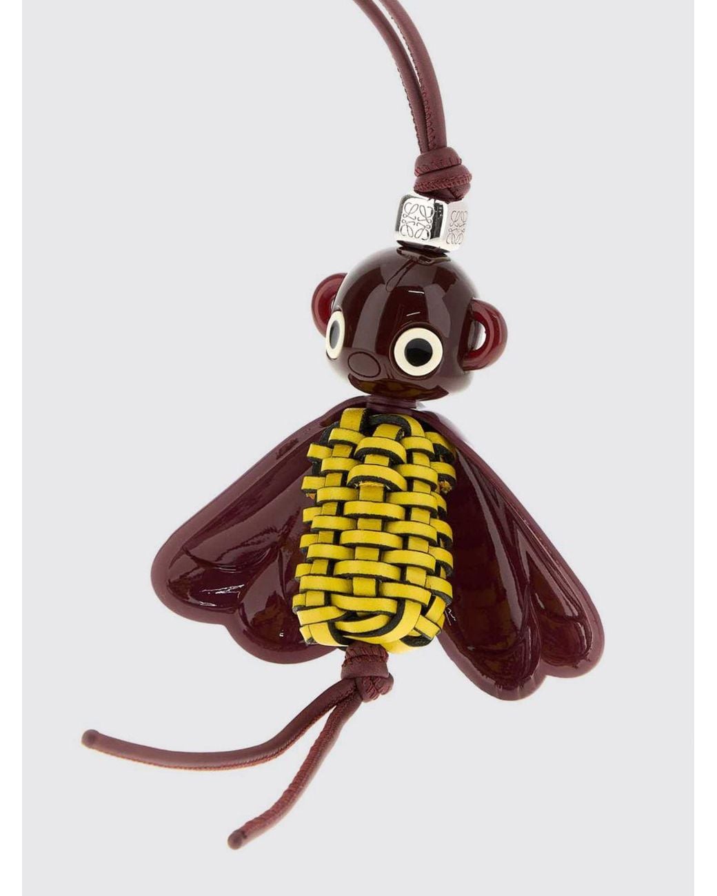 Loewe White Blombée Keychain