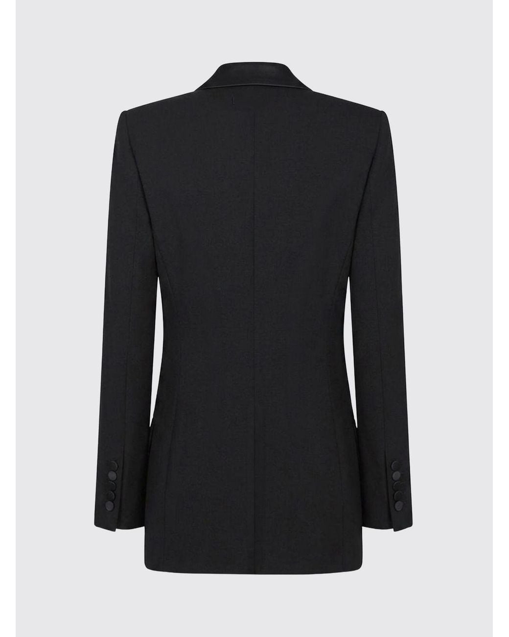 Tom Ford Blue Double-Breasted Wool Tuxedo Blazer With Padded Shoulders