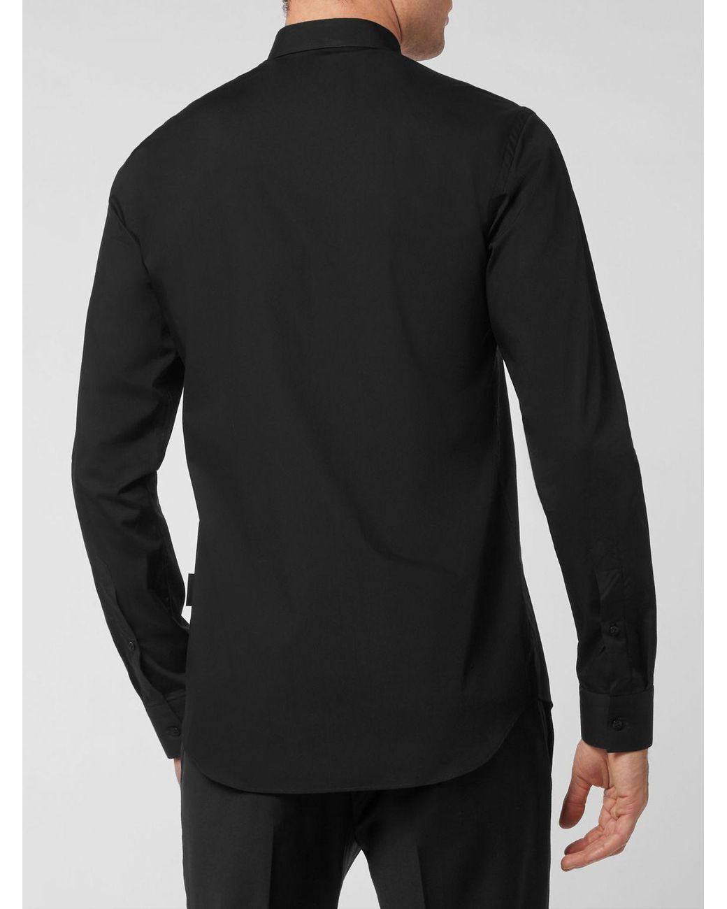 Philipp Plein Black Classic Cotton Poplin Shirt for men