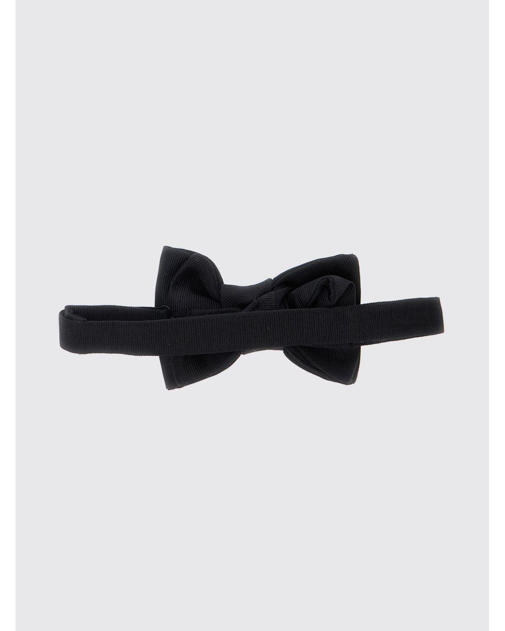 Tom Ford Black Pure Silk Bow Tie With Adjustable Strap for men