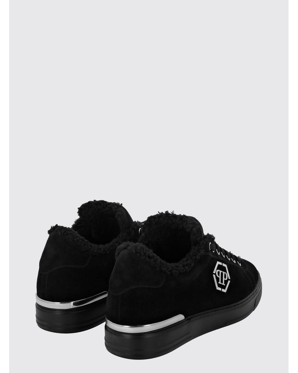 Philipp Plein Black Lace-Up Sneakers for men