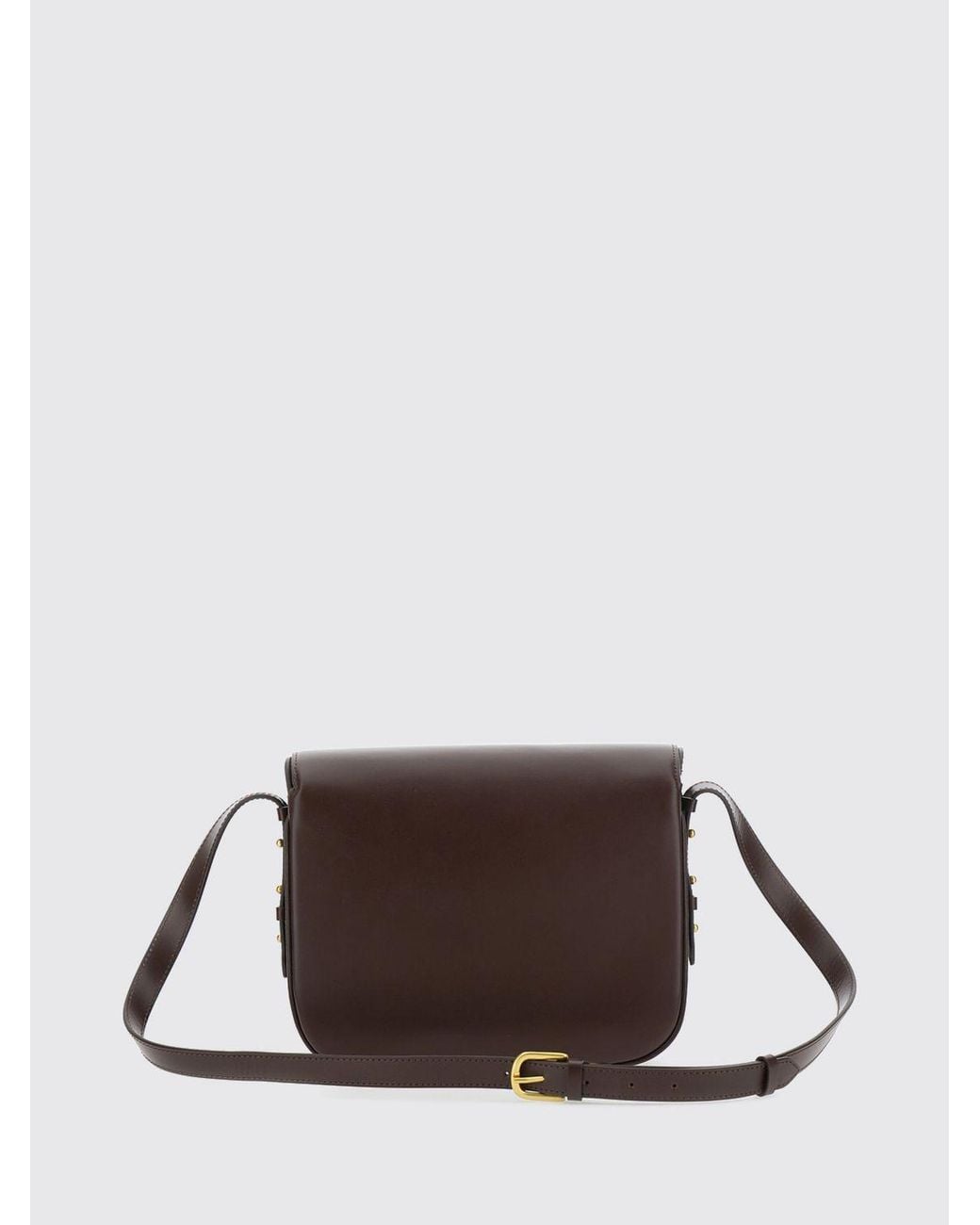 Soeur Brown Bellissima Smooth Leather Crossbody Bag With Buckle