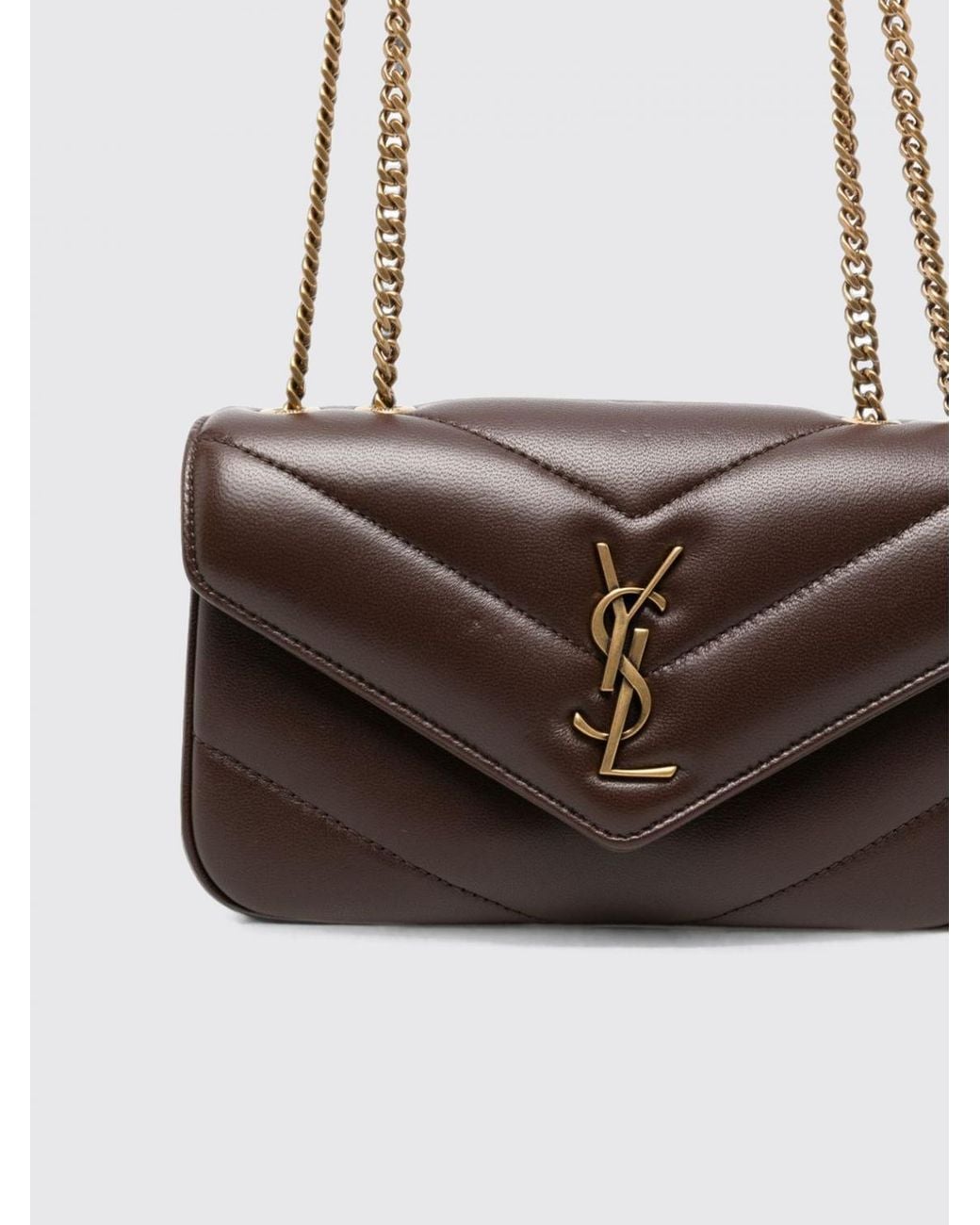 Saint Laurent White Loulou Mini Shoulder Bag