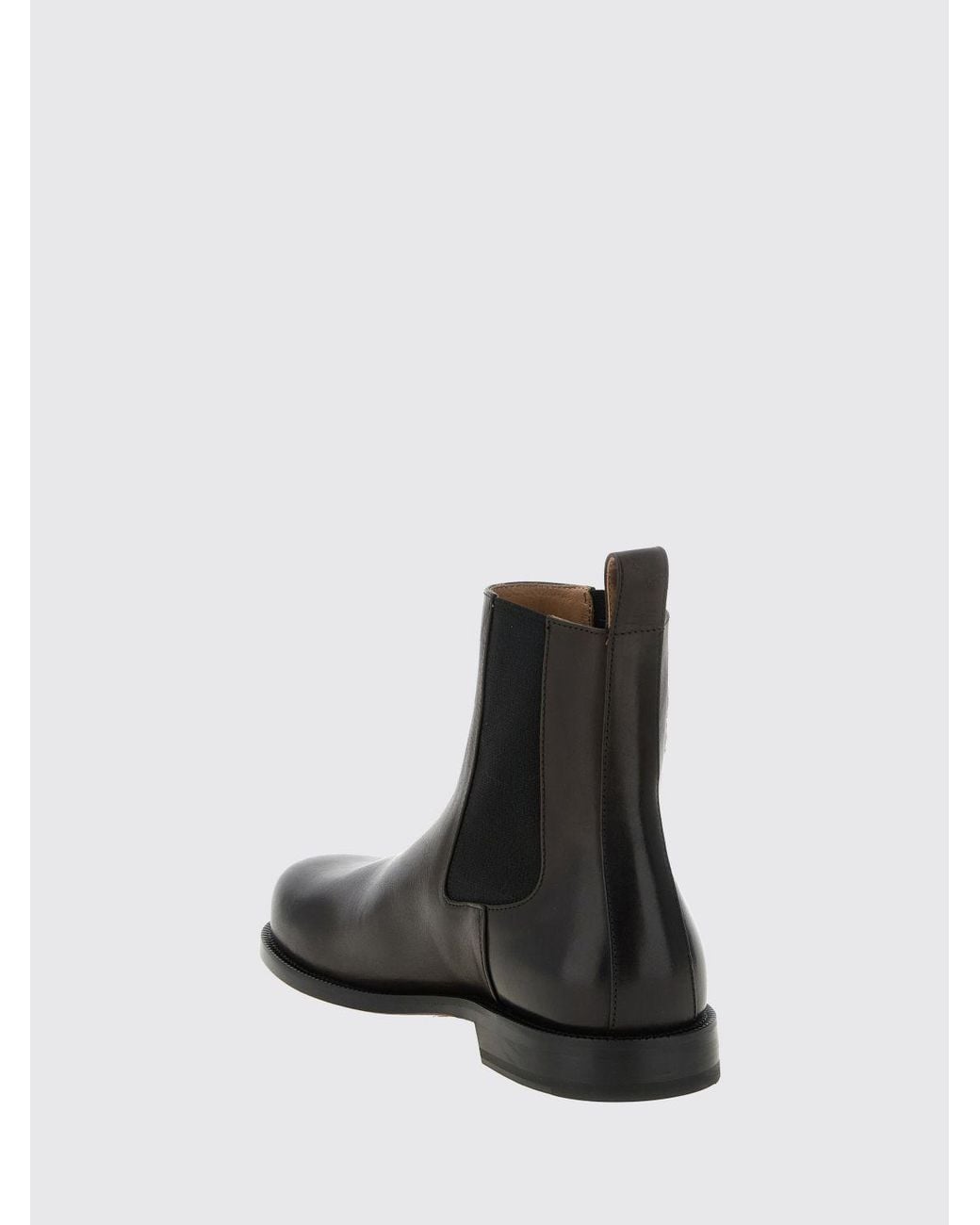 J.W. Anderson Black Calfskin Chelsea Boots With Round Toe And Leather Sole for men