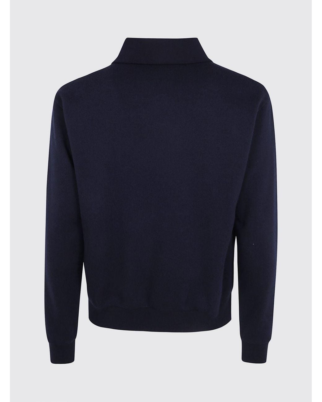 Jil Sander Blue Half-Zip Sweatshirt for men