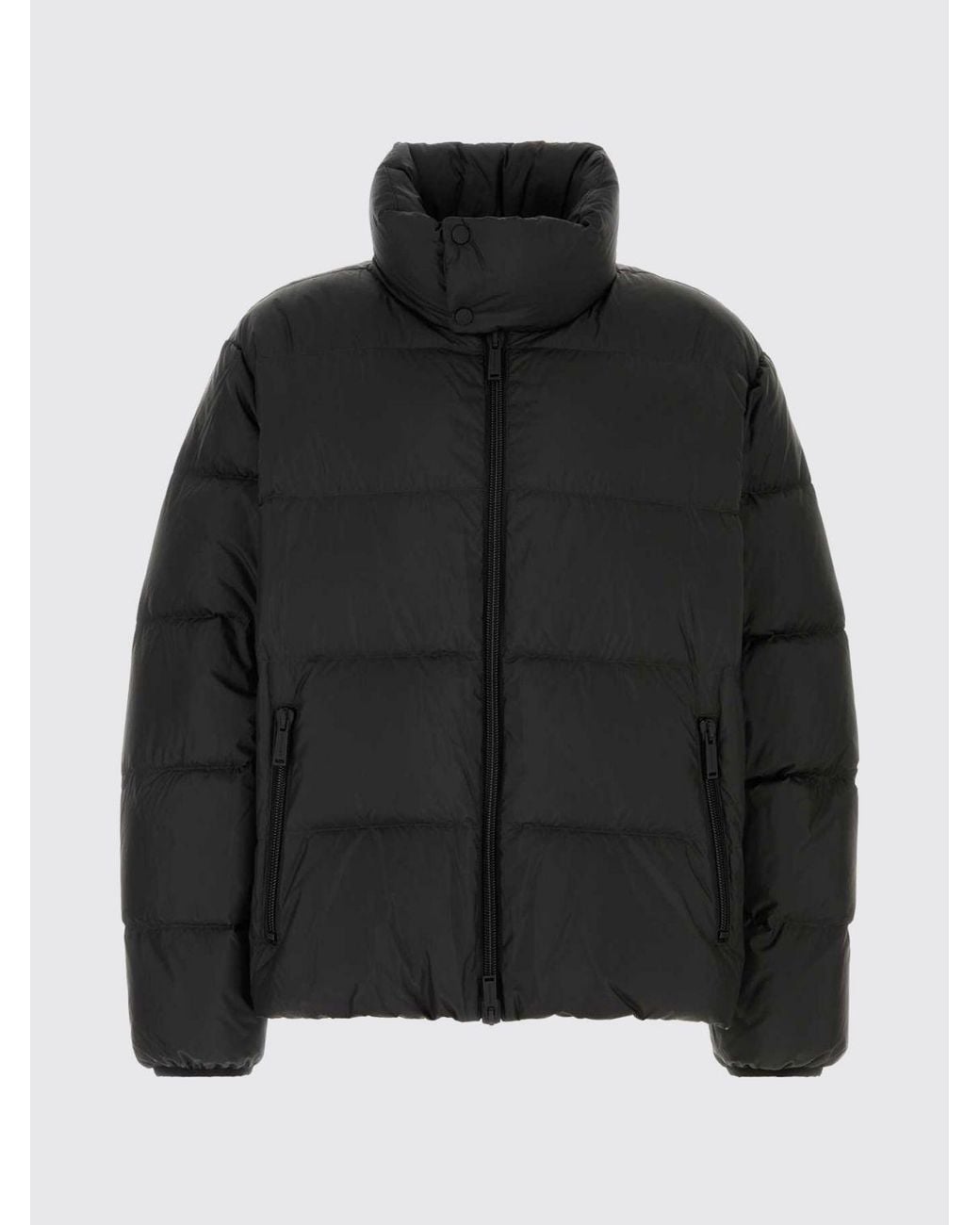 DSquared² Blue Upside Down Quilted Nylon Puffer Jacket With High Neck for men