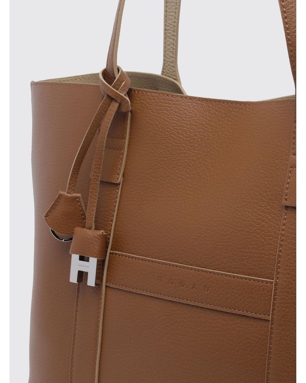 Borsa Tote Script di Hogan in Brown