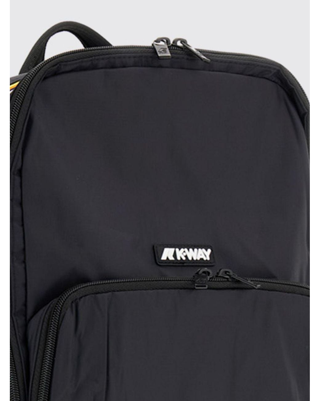 K-Way Black Waterproof Ripstop Nylon Backpack With Adjustable Shoulder Straps for men