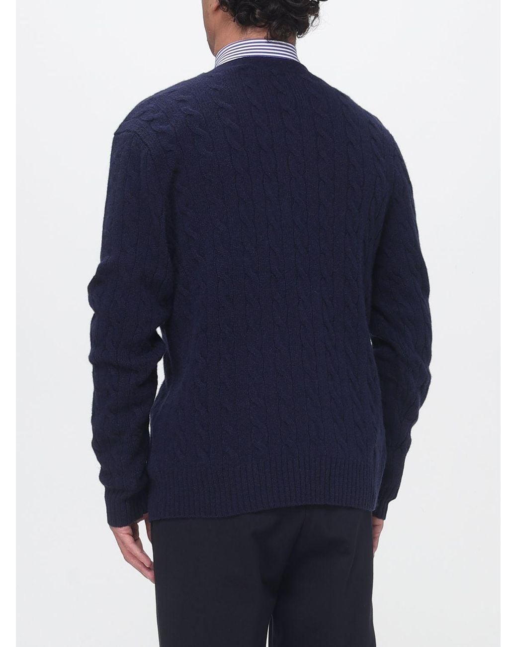 Polo Ralph Lauren Blue Crewneck Cardigan for men