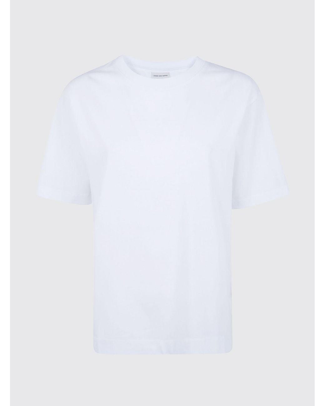 Dries Van Noten White Basic Cotton T-Shirts