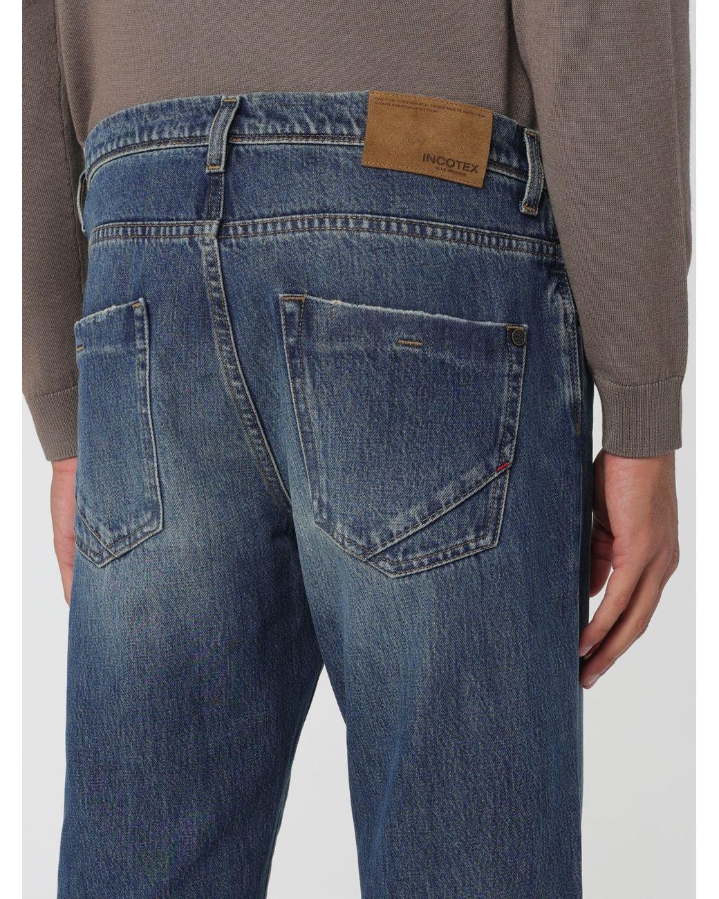 Incotex Blue Trousers for men