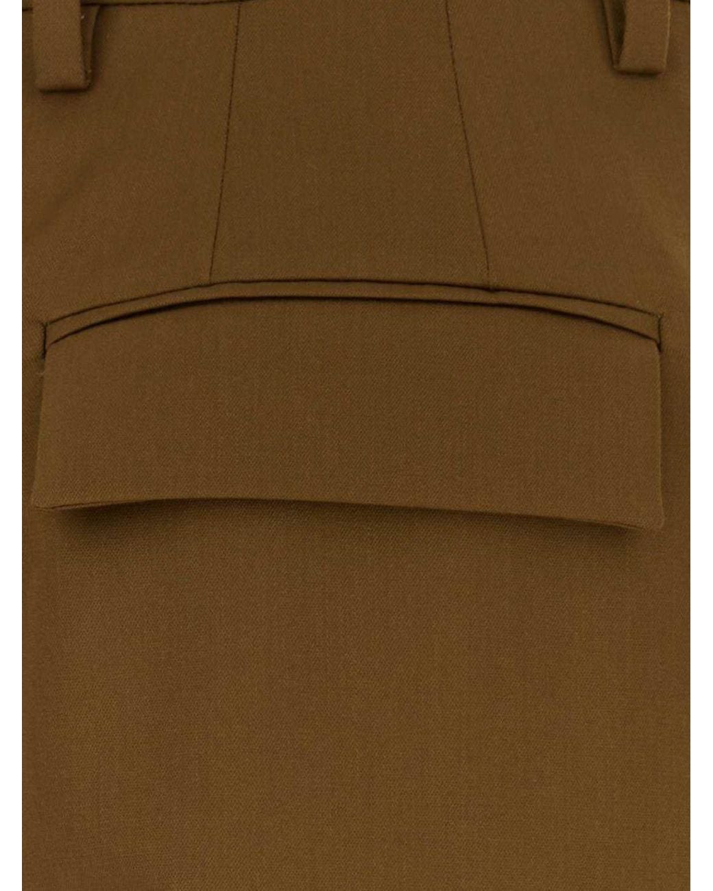 Ferragamo Brown High-Waisted Straight-Leg Wool And Cashmere Trousers