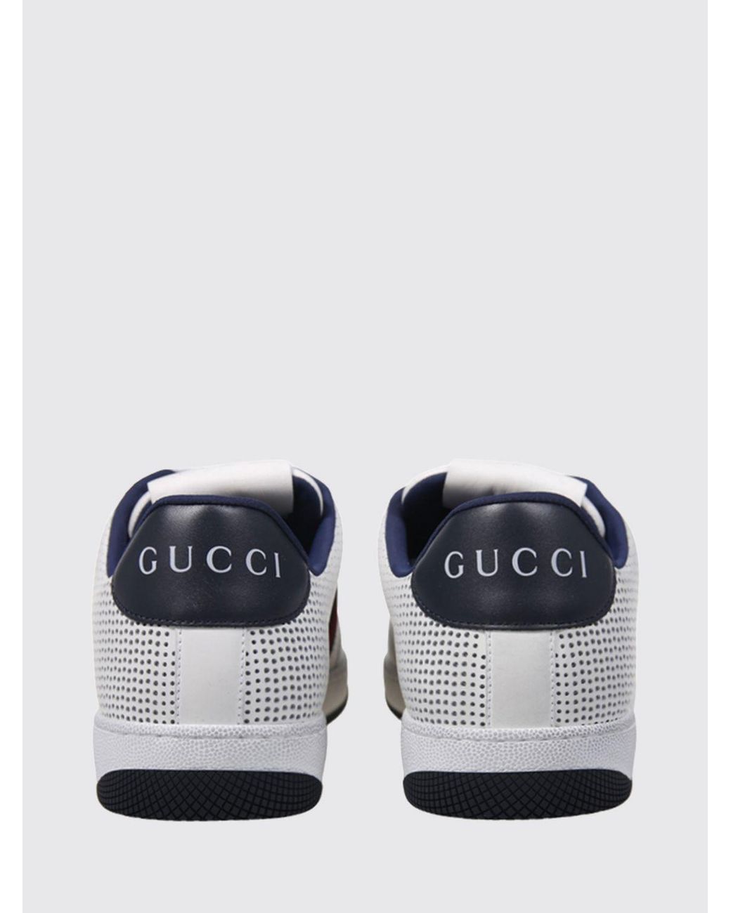 Gucci White Screener Sneakers for men
