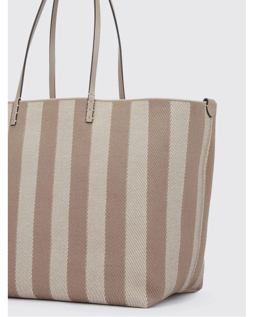 Fendi Natural Large Roll Jacquard Shopping Bag