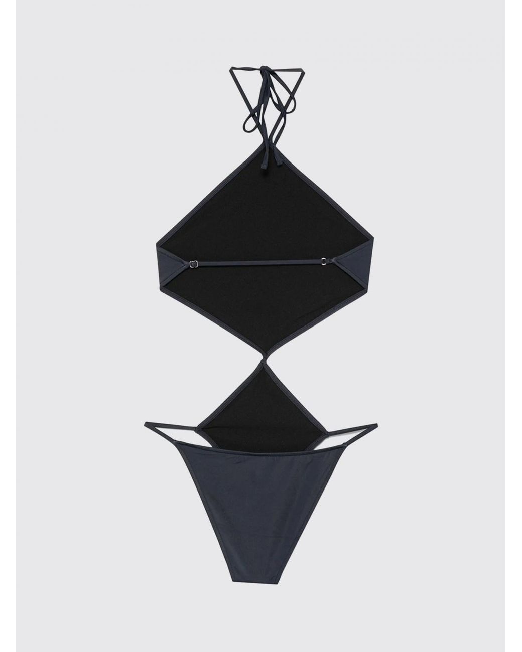 Paloma Wool Blue V-Neck One-Piece Swimsuit With Cut-Outs