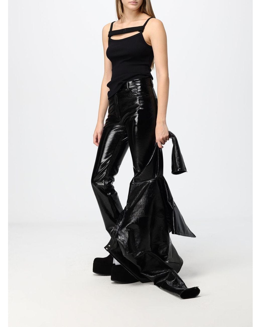 Courreges Black CourrÈ Ges High-Waisted Skinny Trousers