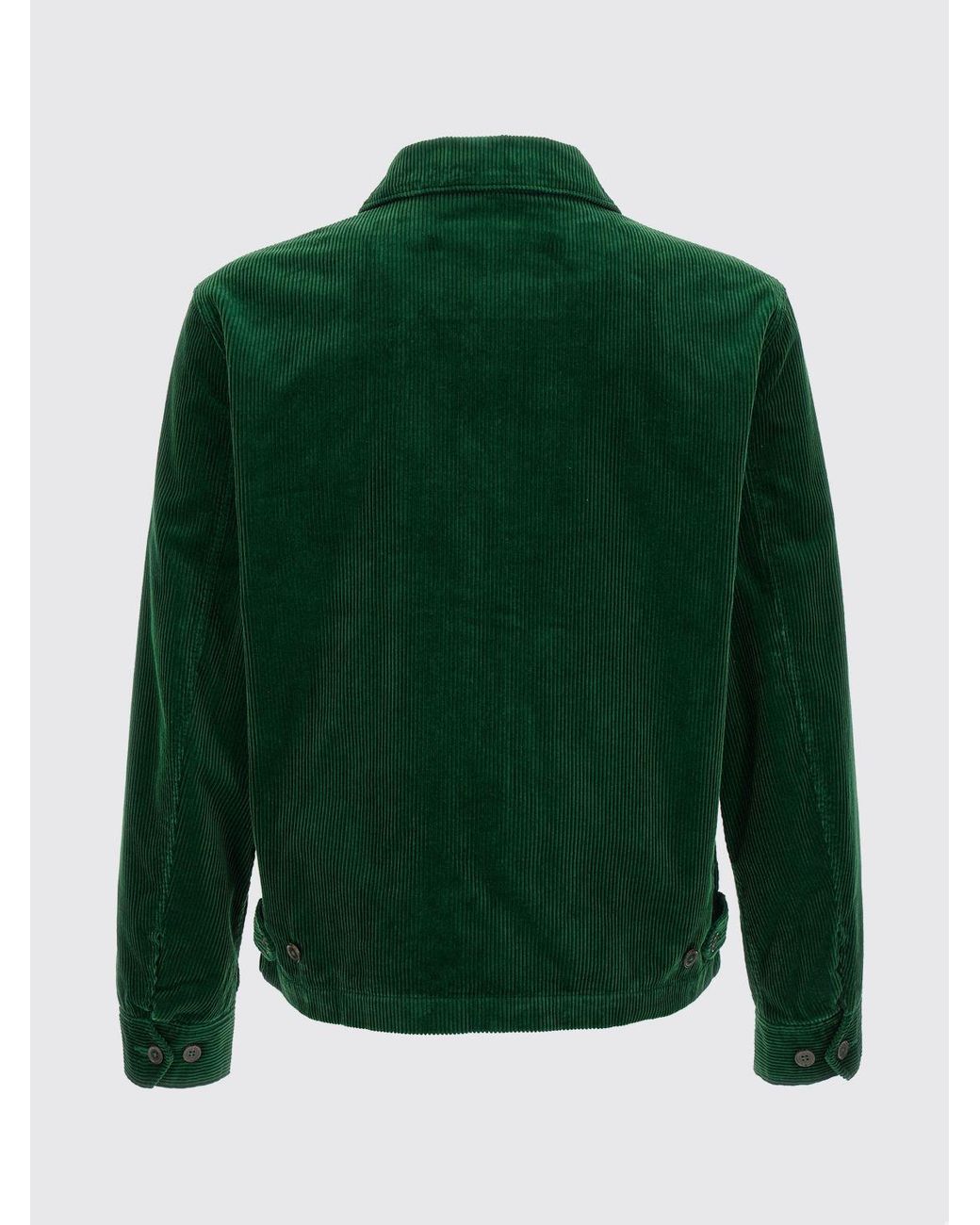 Polo Ralph Lauren Green Wynton Velvet Shirt Jacket With Embroidered Logo for men