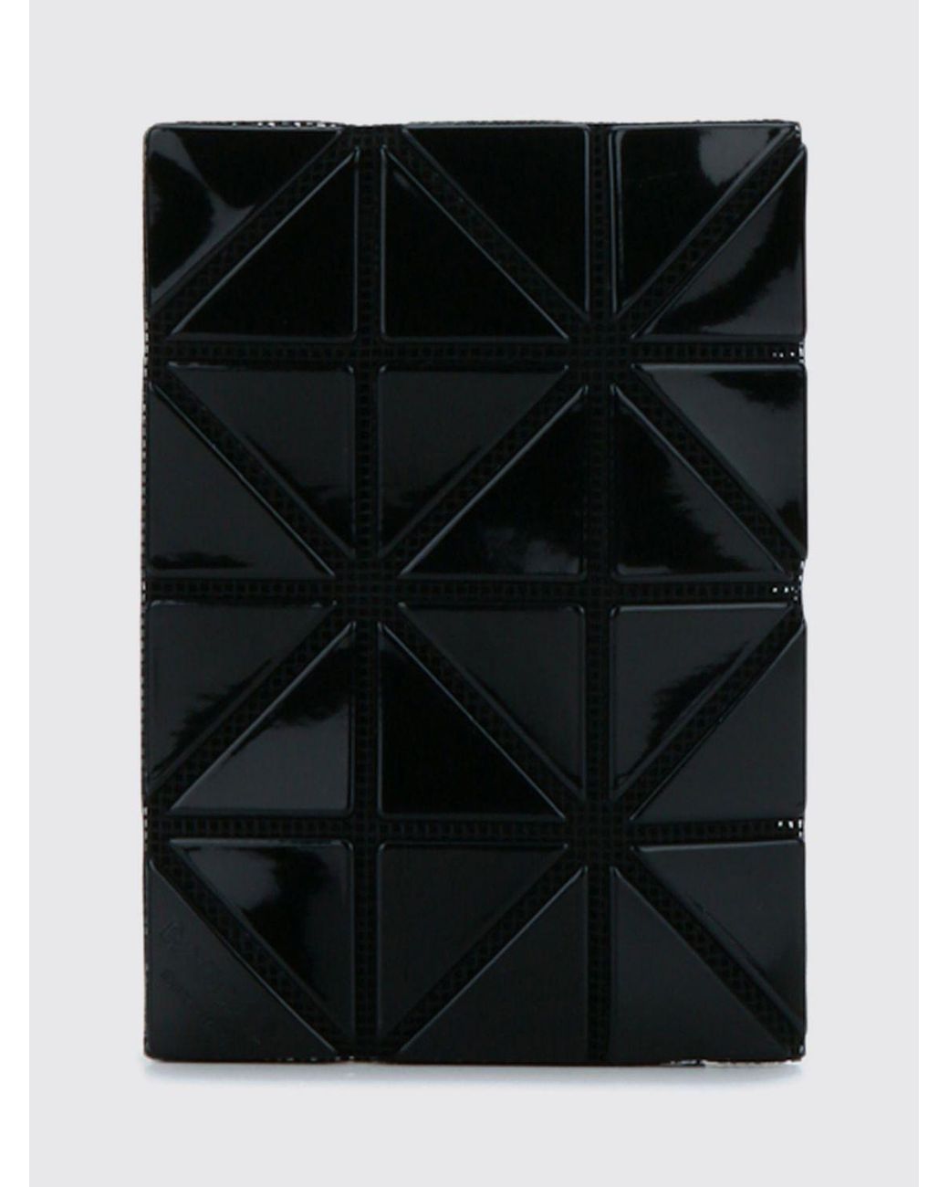Issey Miyake Black Pvc Mini Bag With Geometric Design And Flap Closure
