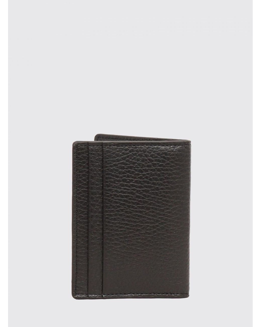 Orciani White Micron Hammered Leather Credit Card Holder for men