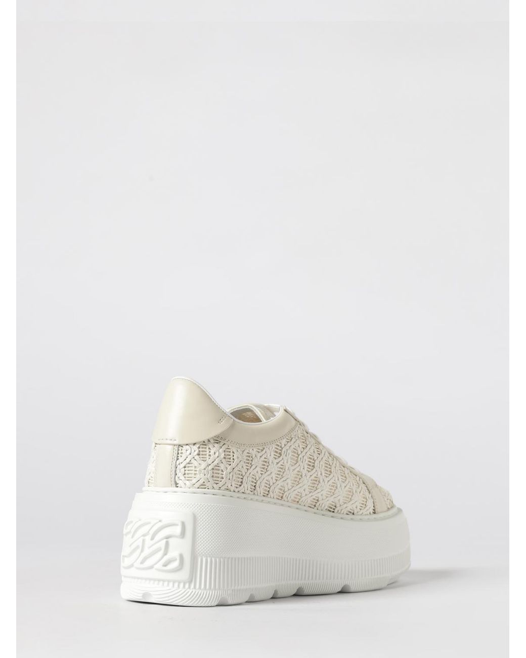 Casadei White Nexus Wedge Sneakers