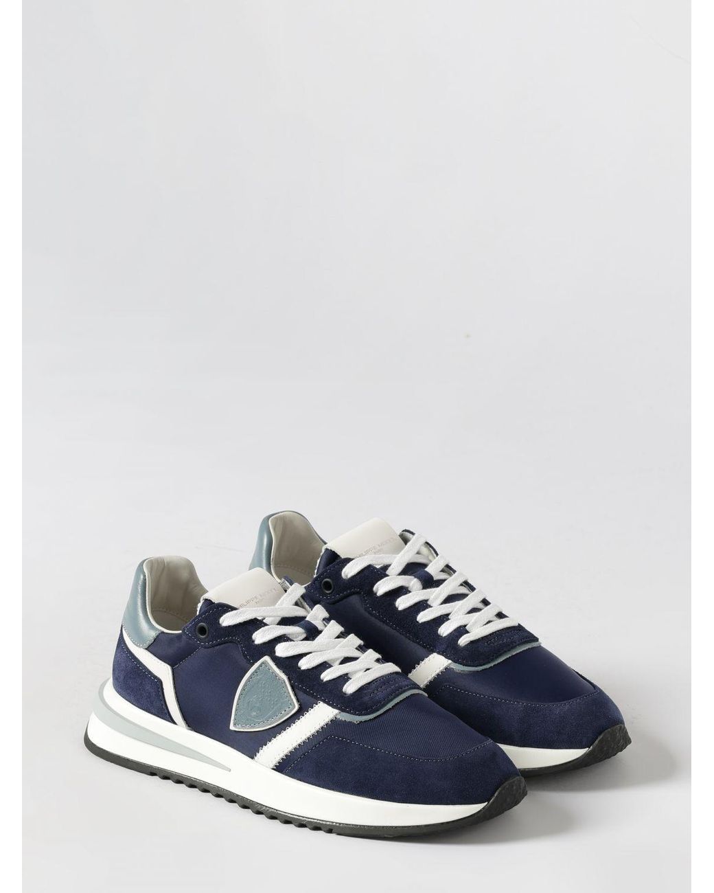Philippe Model Blue Low-Top Sneakers for men