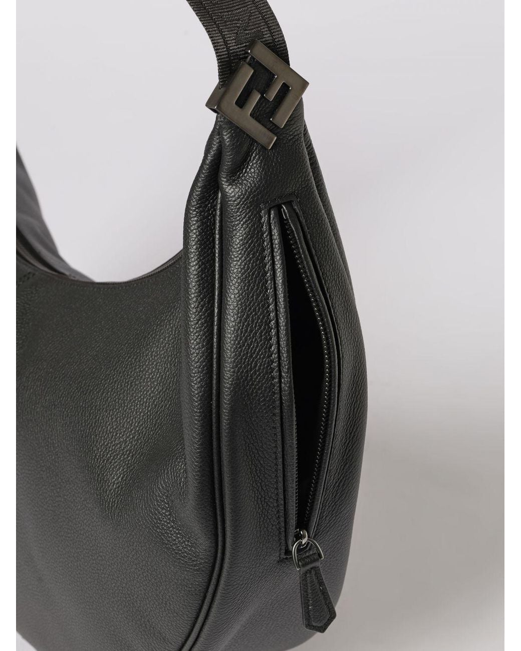 Fendi Black Melon Grained Leather Bag for men