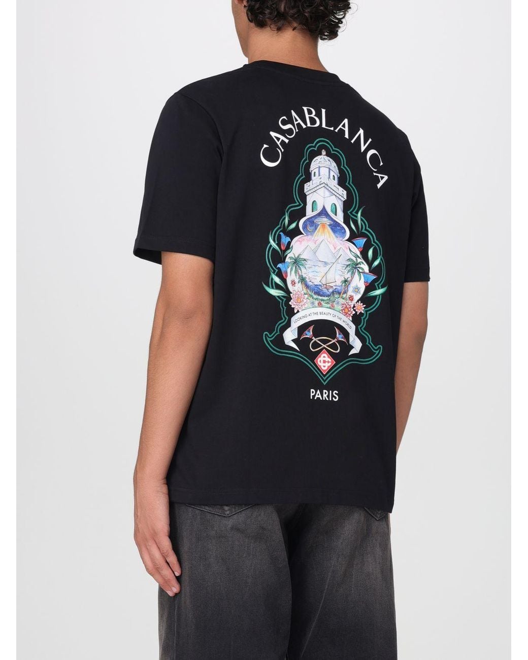 Casablanca Black T-Shirt for men