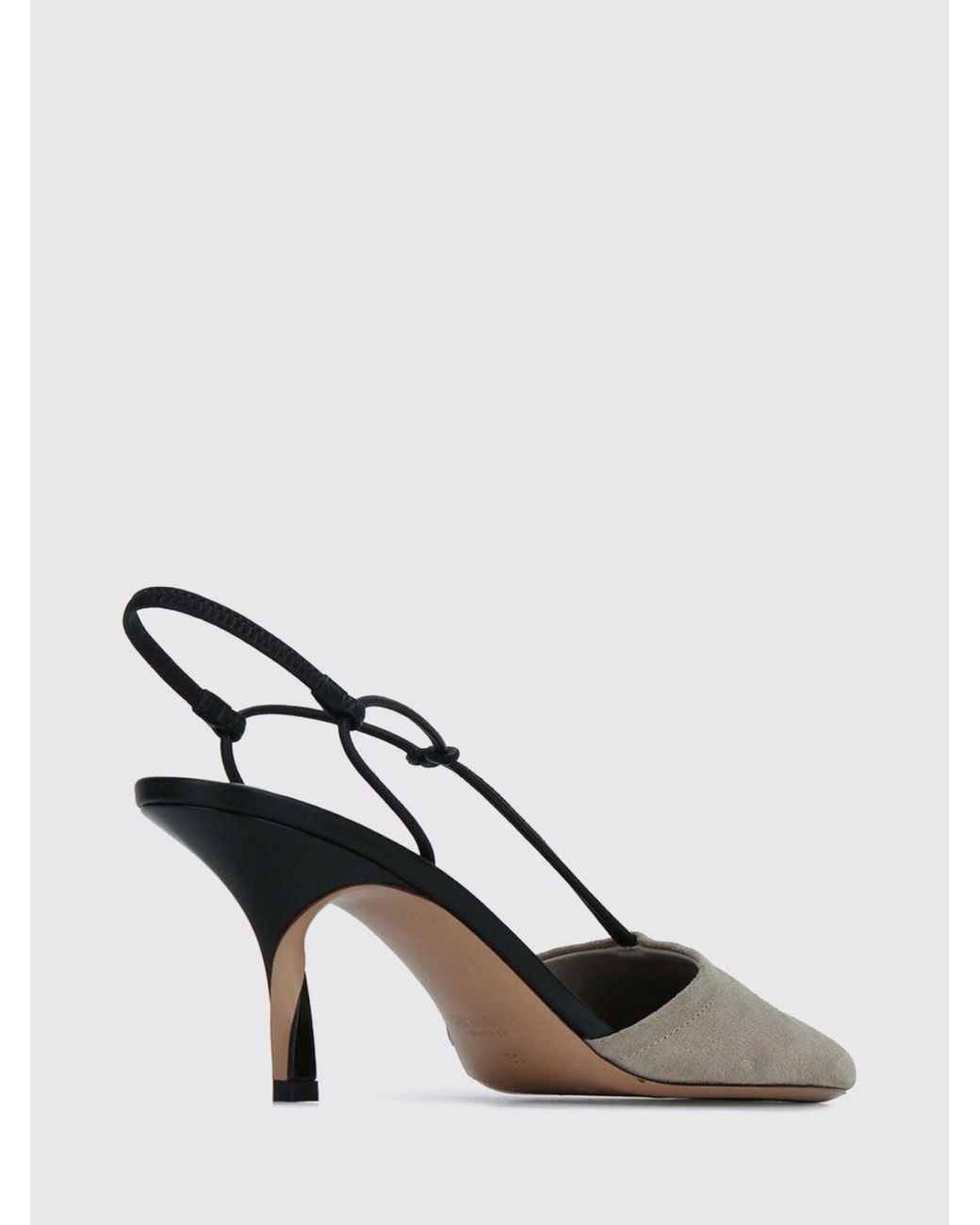 Jacquemus White The Pina Bicolour Suede Slingback Sandals With A High Heel