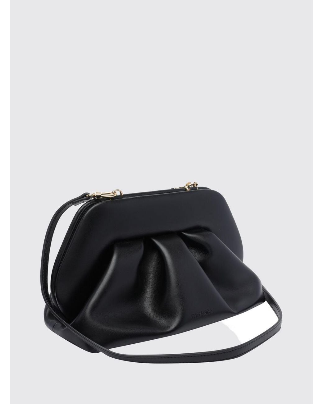 THEMOIRÈ Black Themoir&Egrave Draped Bios Clutch