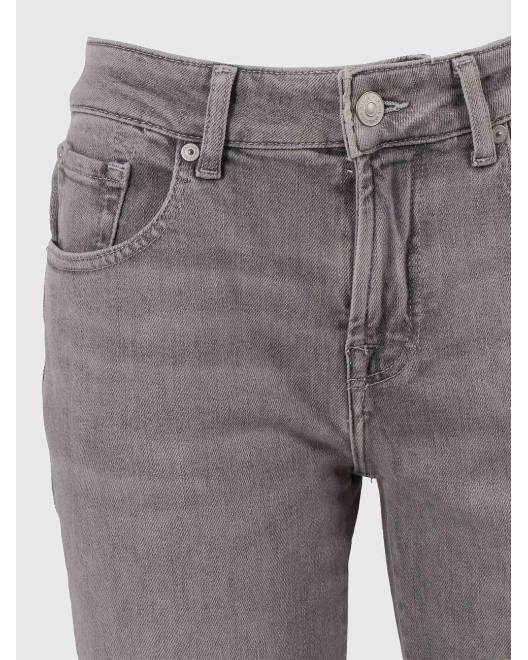 7 For All Mankind Gray Slim Fit Stretch Denim Jeans