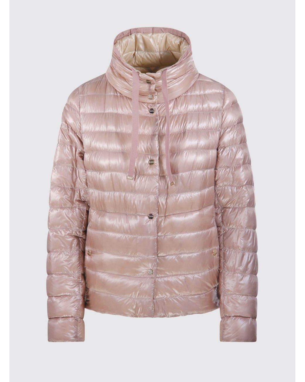 Herno Red Short Reversible Quilted Ultra-Light Nylon Down Jacket