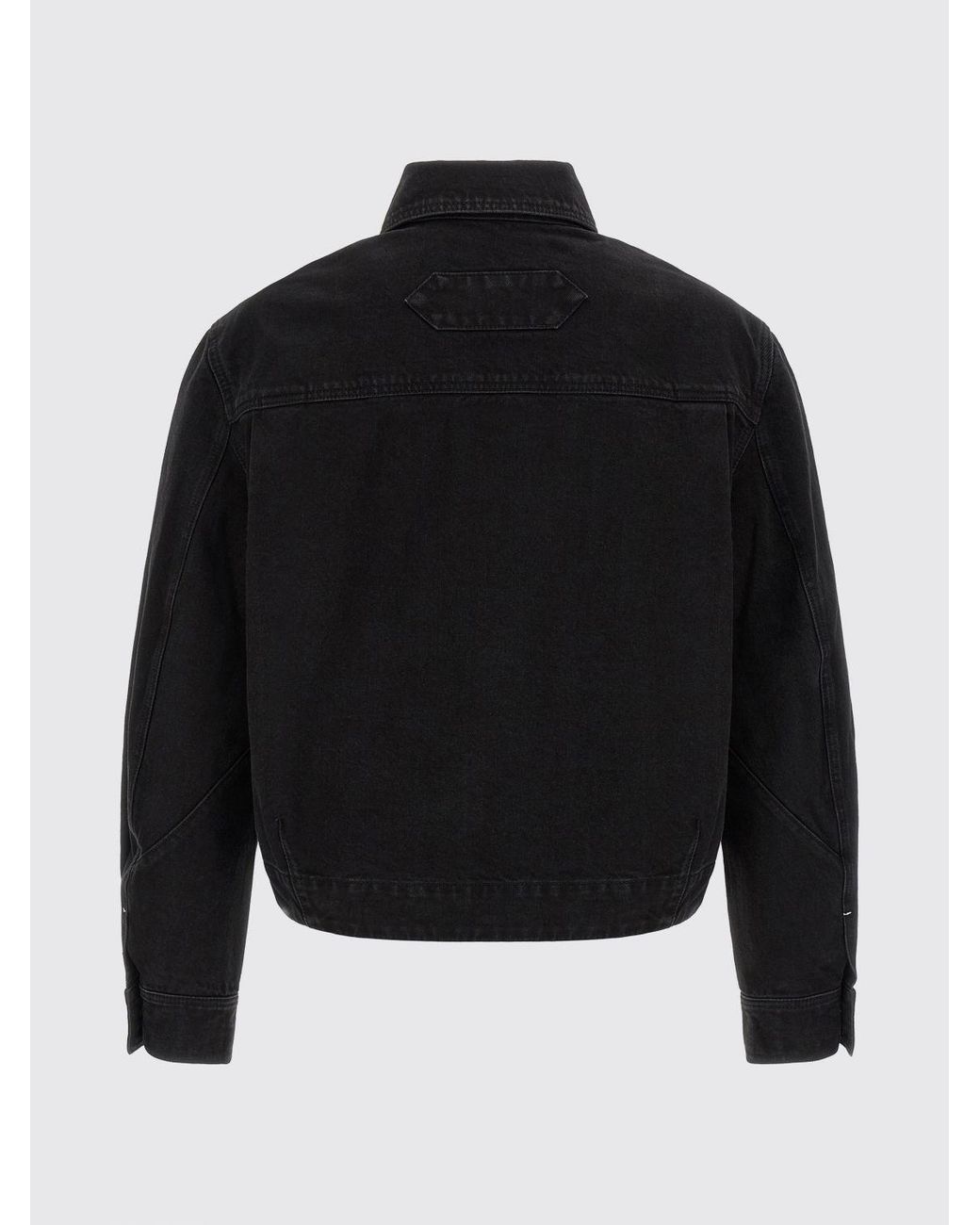 Jacquemus Blue Cotton Denim Shirt Jacket With Zip Closure for men