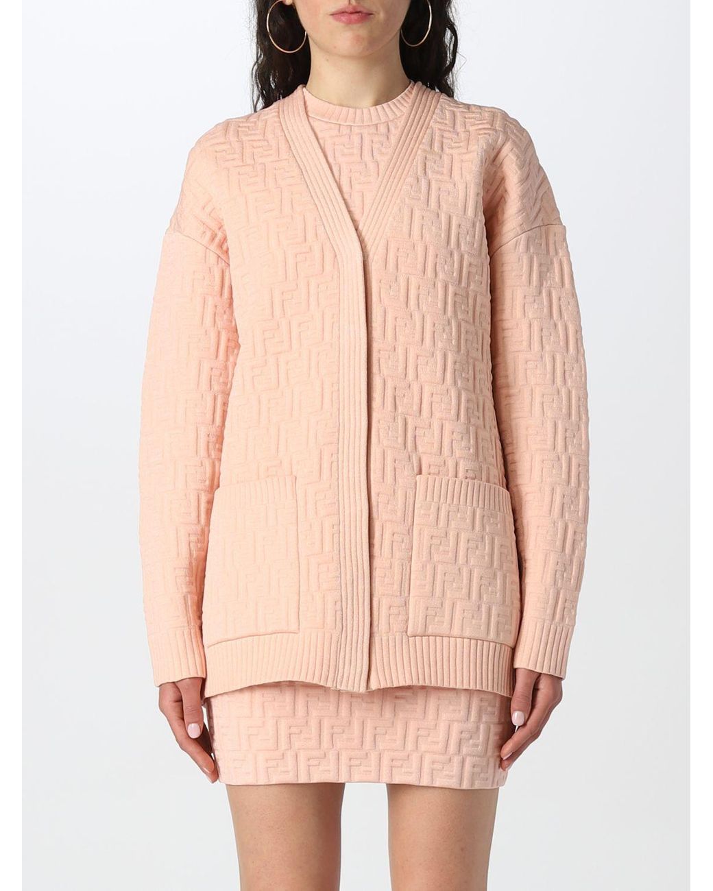 Fendi Cardigan Woman in Pink Lyst
