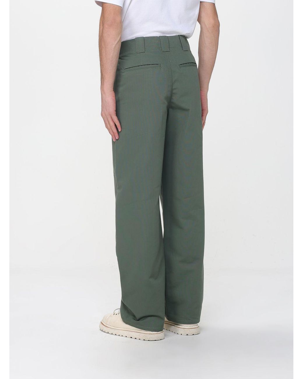 KENZO Green Cotton Wide-Leg Trousers for men
