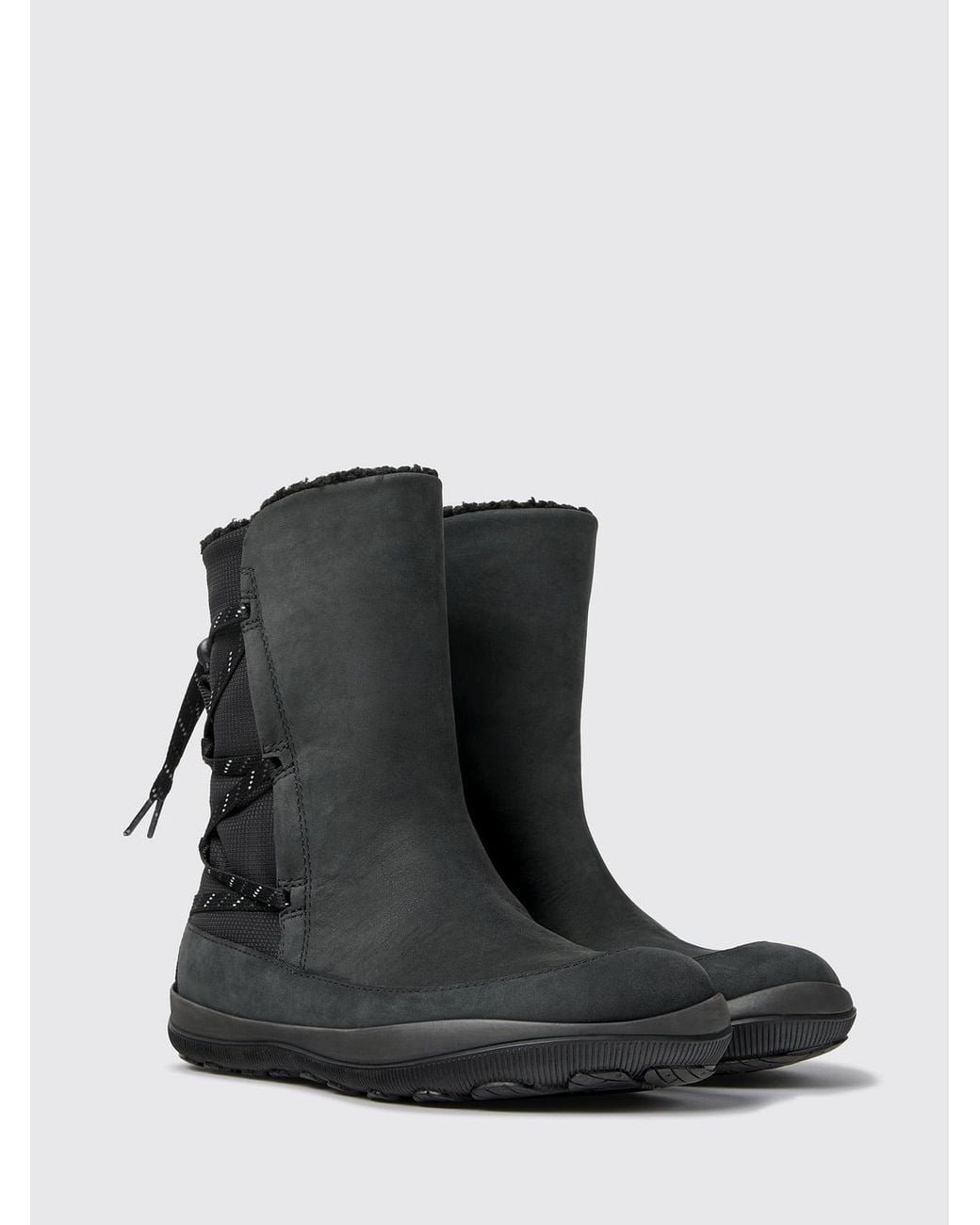 Camper Black Flat Ankle Boot