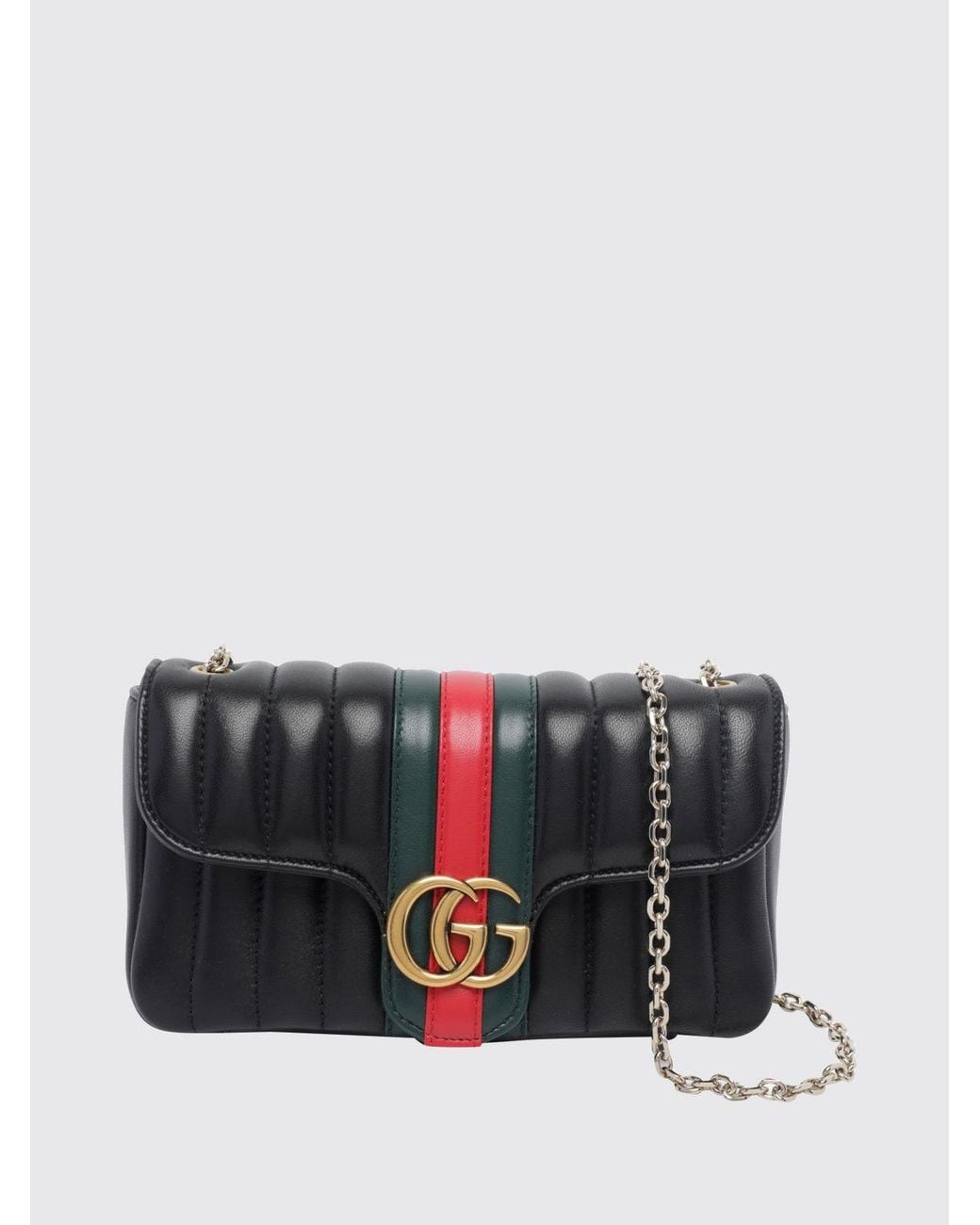 Mini Borsa A Tracolla Gg Marmont di Gucci in Gray