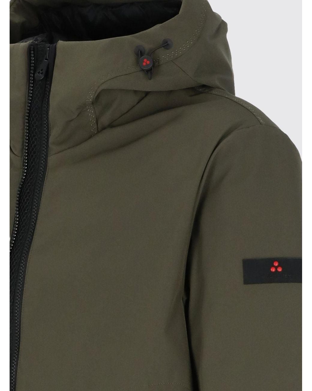 Peuterey Brown Loge Hooded Jacket With Primaloft Padding for men