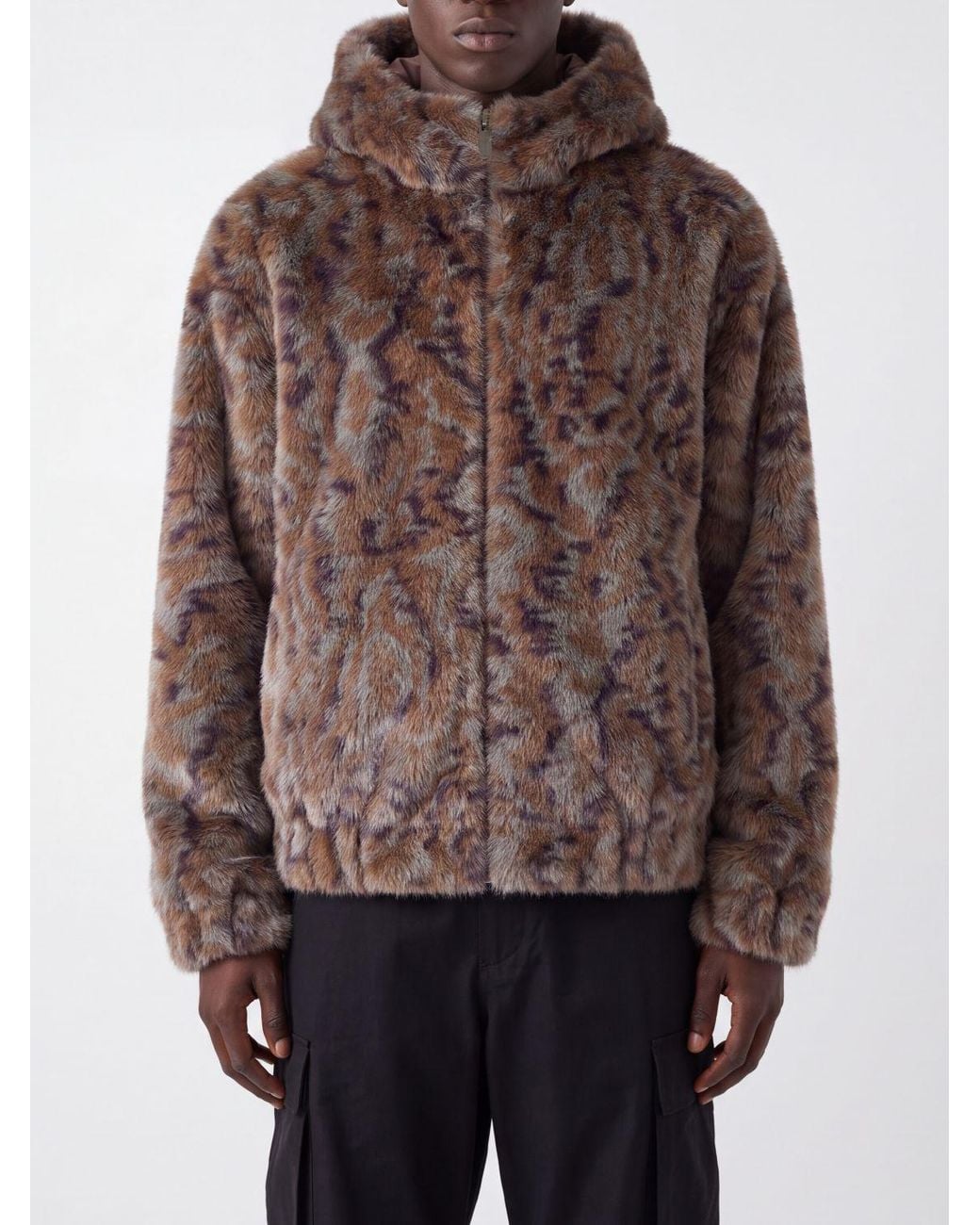 Drole de Monsieur Brown Hooded Short Jacket for men