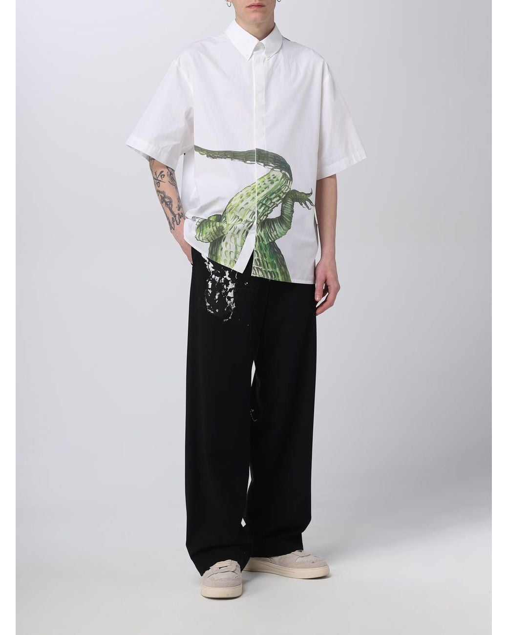 MSGM White Shirt In Cotton for men