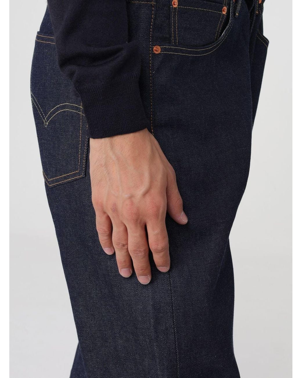 Levi's Blue 501 Original Straight Fit Jeans for men