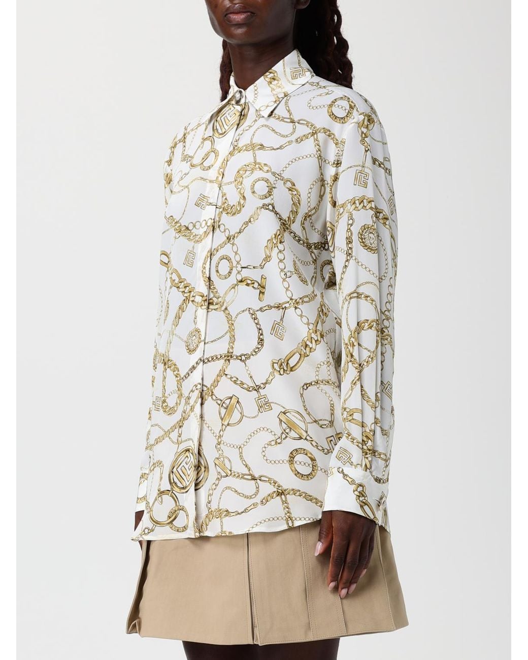 Camisa Mujer Balmain de color Natural